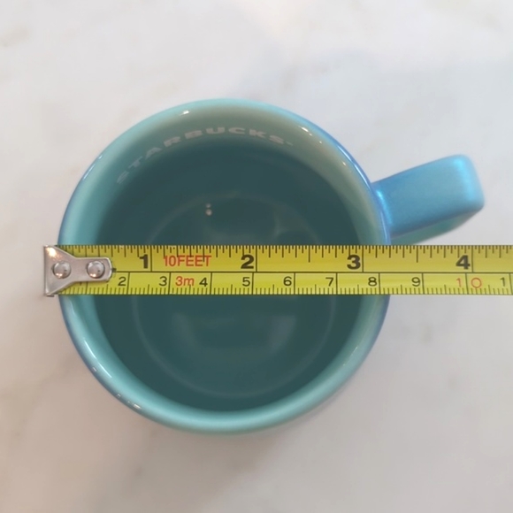 Starbucks Summer 2021 Blue Green Aqua Ocean Shimmer Pearl Iridescent Mug NEW Tag - Picture 8 of 9